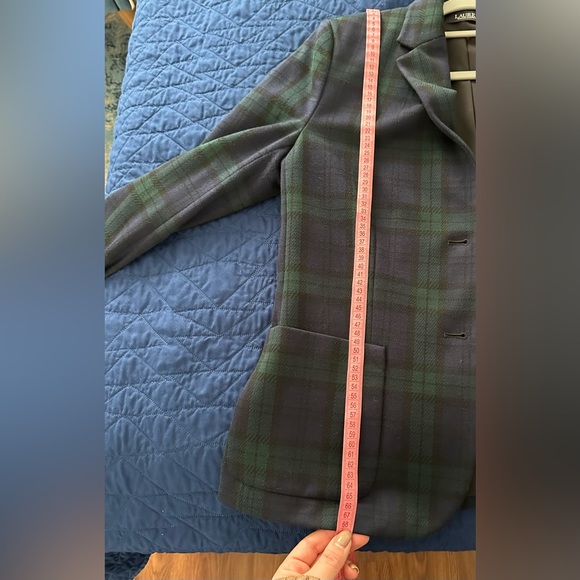 Lauren Ralph Lauren Plaid Double-Knit Jacquard Blazer - Picture 9 of 11
